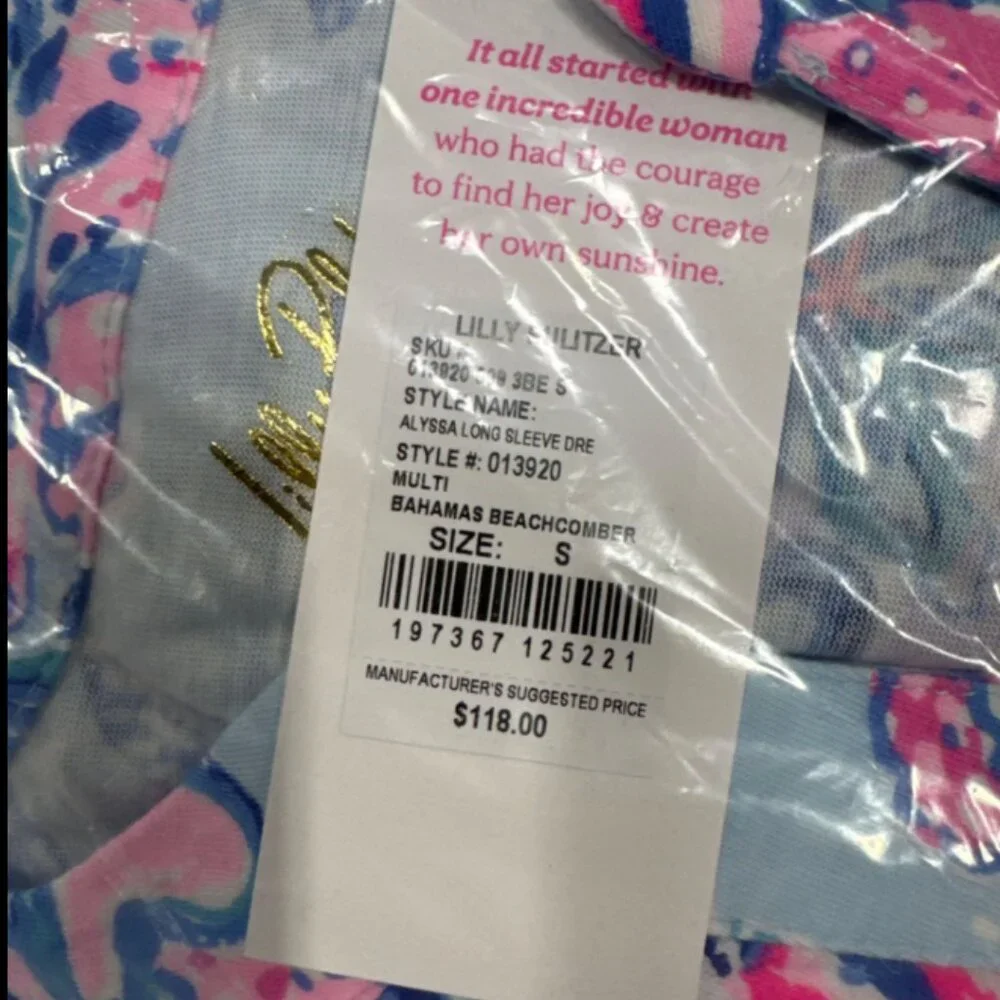 NWT - Lilly Pulitzer Alyssa A-Line Cotton Dress Multi Color Bahamas Beachcomber - Picture 6 of 8